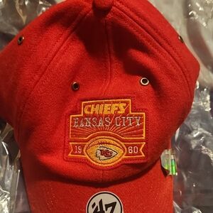 NFL Kansas City Chiefs Red and Gold Embroidered Logo Cap
